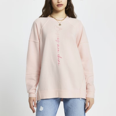 pink hoodie river island