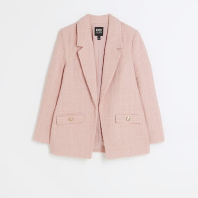 River island pink boucle on sale jacket