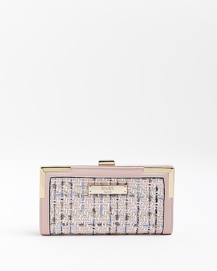 Pink boucle purse