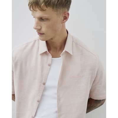Pink Boxy Fit Short Sleeve Shirt