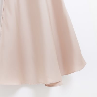 Pink Bridesmaid Bandeau Maxi Dress