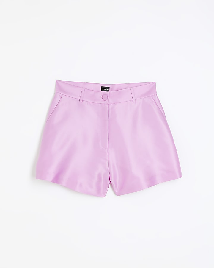 Pink Button front shorts