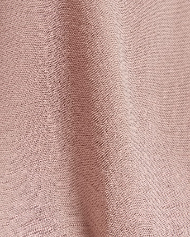 Pink button wrap jumpsuit