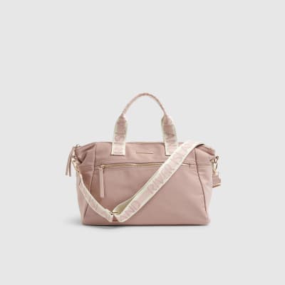 Pink Cabin Size Logo Strap Holdall Bag
