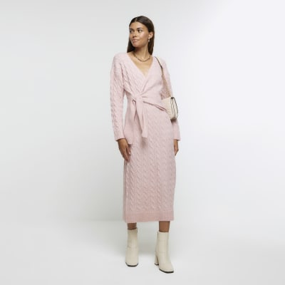 https://www.riverisland.com/p/pink-cable-knit-v-neck-wrap-midi-jumper-dress-751884