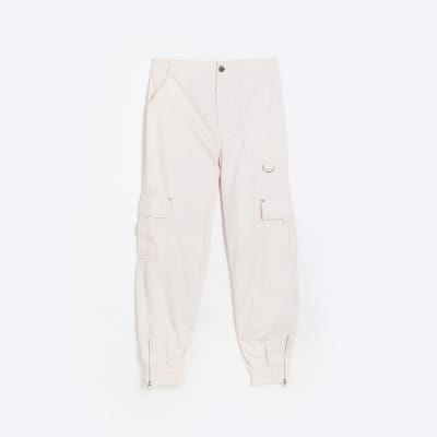 Pink cargo trousers