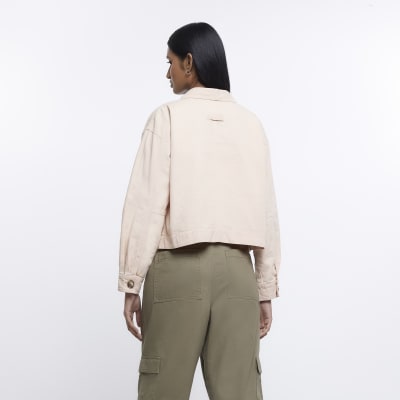 Pink casual jacket River Island