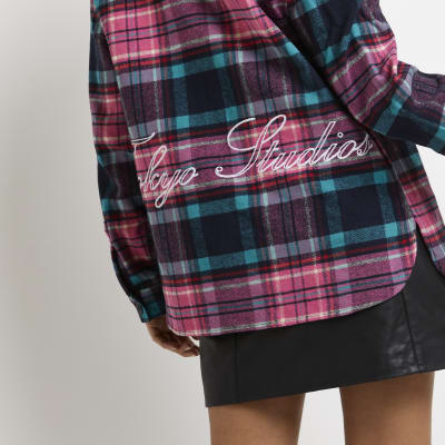 river island checked shirt women's