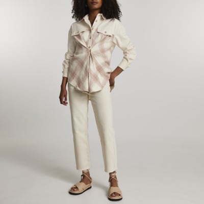 river island checked shirt women's