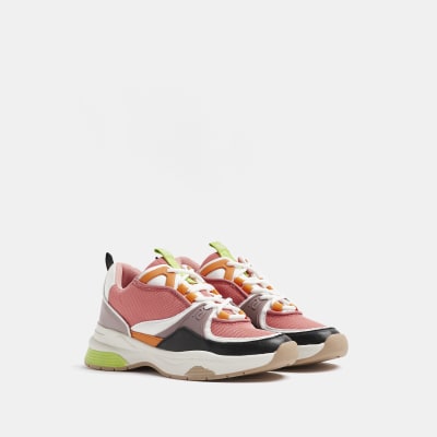 Pink chunky panelled shoes
