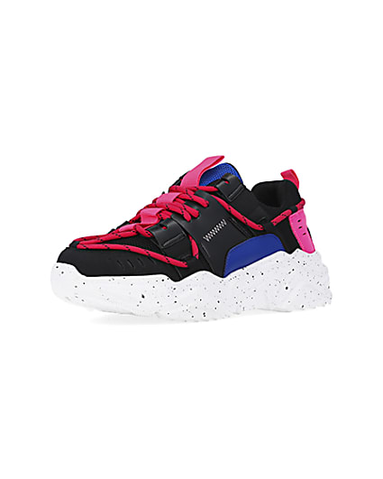 360 degree animation of product Pink chunky trainers frame-0