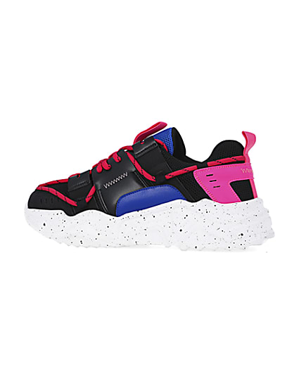 360 degree animation of product Pink chunky trainers frame-4