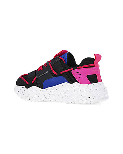 360 degree animation of product Pink chunky trainers frame-5