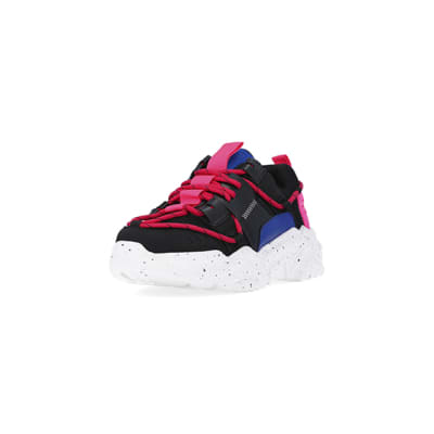 360 degree animation of product Pink chunky trainers frame-23