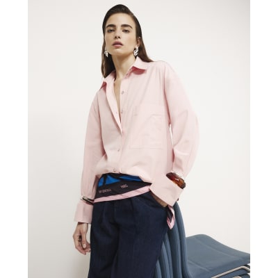 Pink Cinch Back Shirt