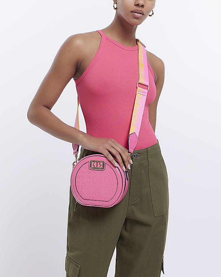 Pink Circle Cross Body Bag