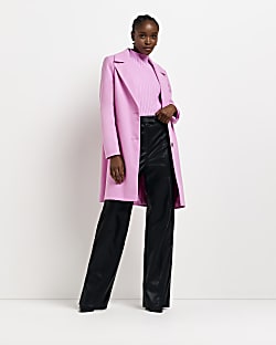 Pink collared coat