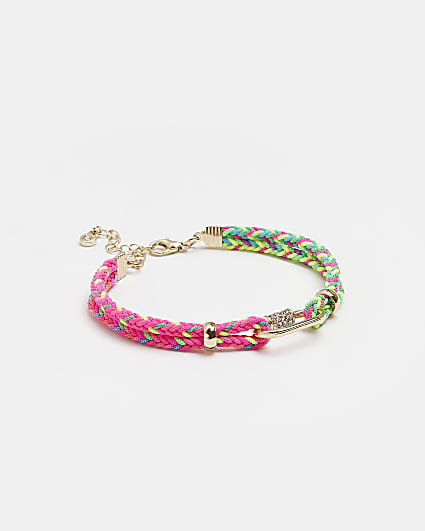Pink cord bracelet