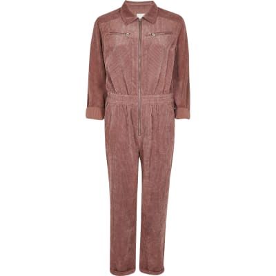 river island pink boiler suit