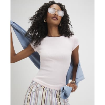 Cotton Blend Short Sleeve Top