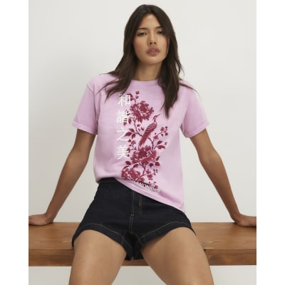 Cotton Japanese Floral T shirt