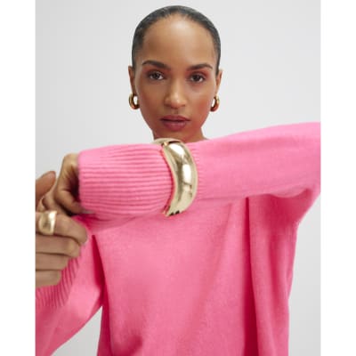 Pink Crew Neck Jumper