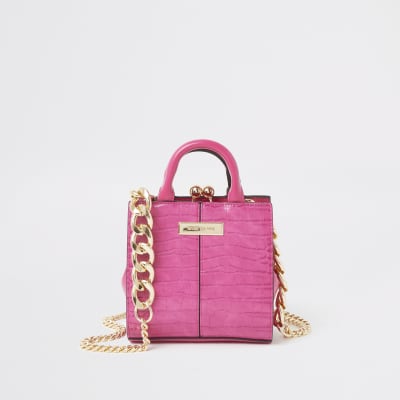 pink croc bag