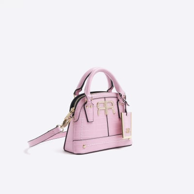 River Island Pink Patent Ri Mini Tote Bag