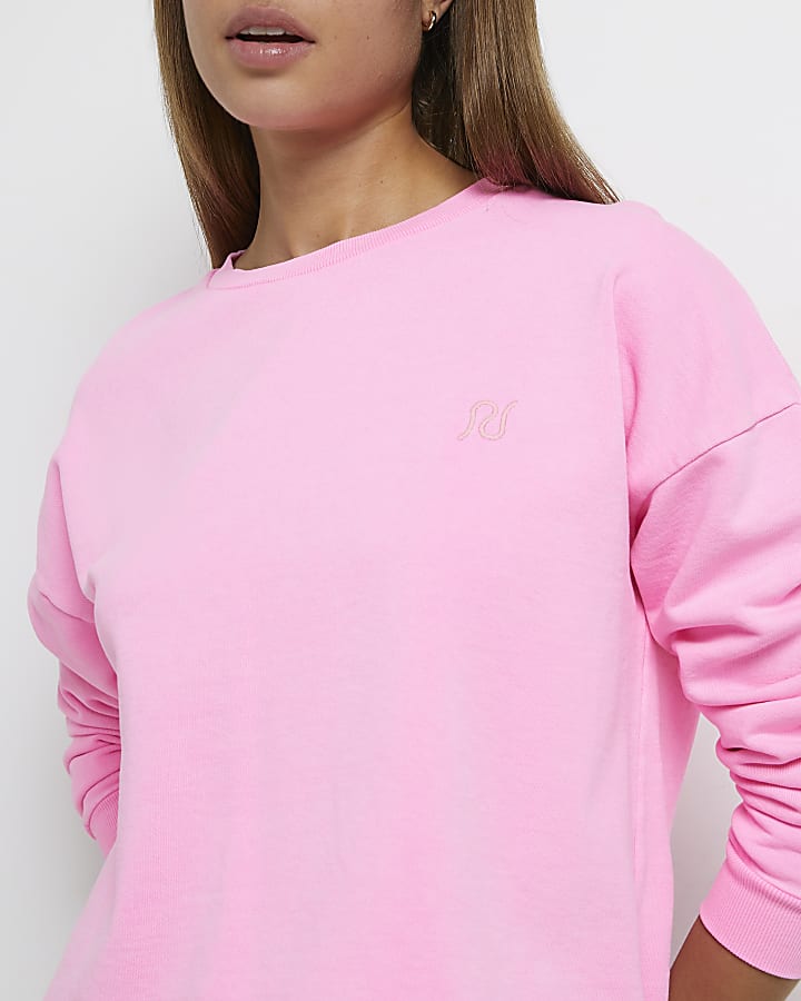 Pink cropped sweatshirt