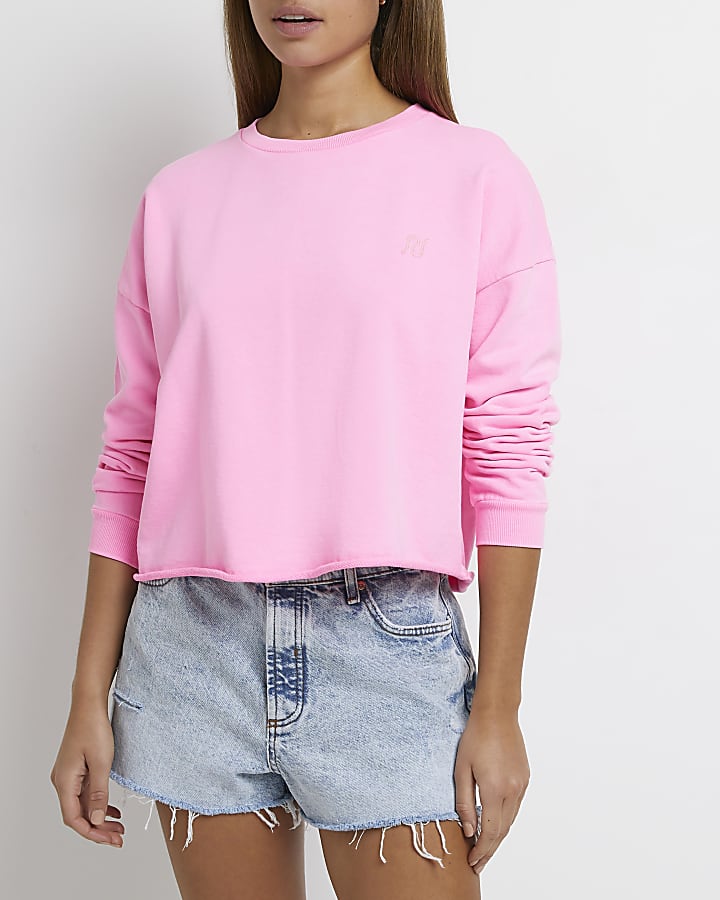 Pink cropped sweatshirt