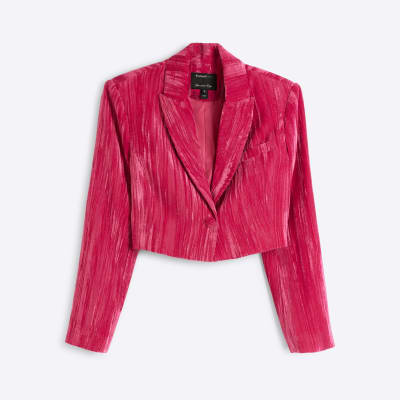 Tailored Blazer Pink Velvet Suit Topshop Topshop Velvet Blazer