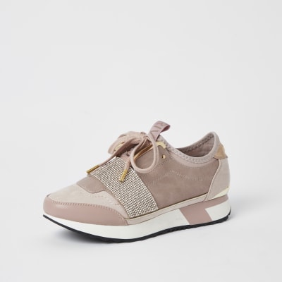 river island pink trainers