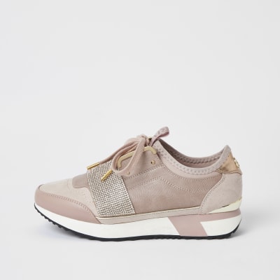 river island pink trainers