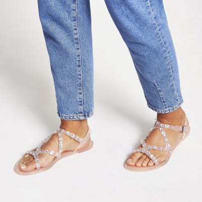 diamante sandals river island