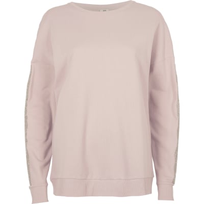 river island pink sweatshirt