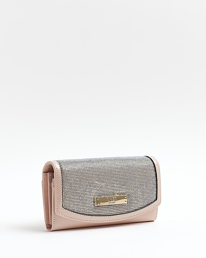 Pink embellished purse