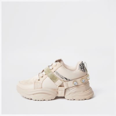 river island pink trainers