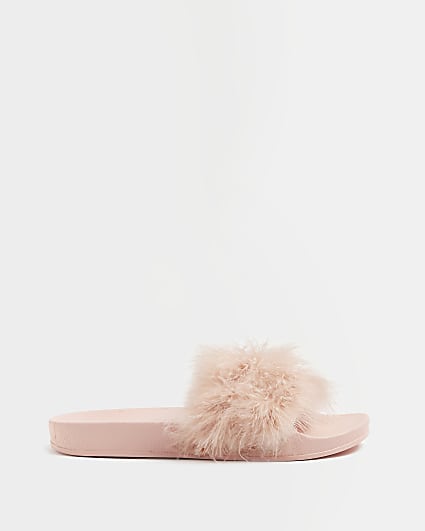 Pink feather sliders