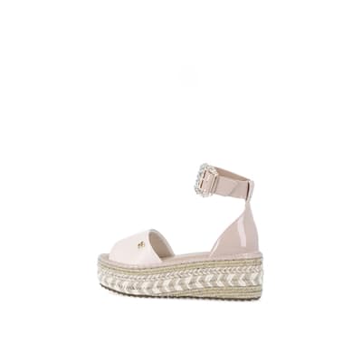 360 degree animation of product Pink flatform espadrilles frame-4