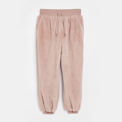 pink fleece joggers