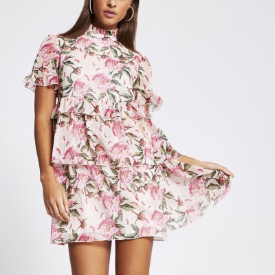 floral smock dress