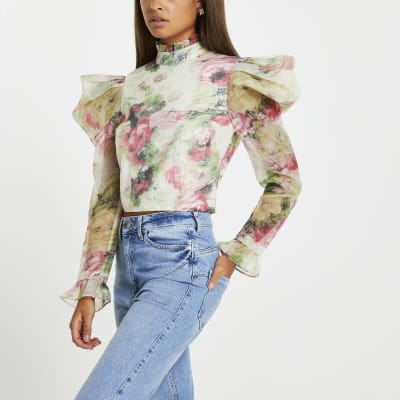 river island pink floral