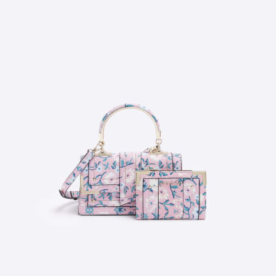 Pink floral and purse bundle | River Island