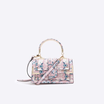 Pink floral satchel bag | Island