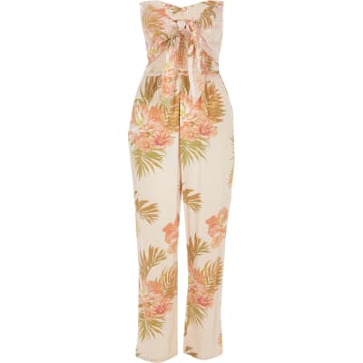 floral pink jumpsuit
