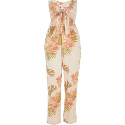 pink floral jumpsuit