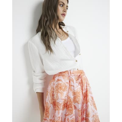 River island floral mini skirt sales