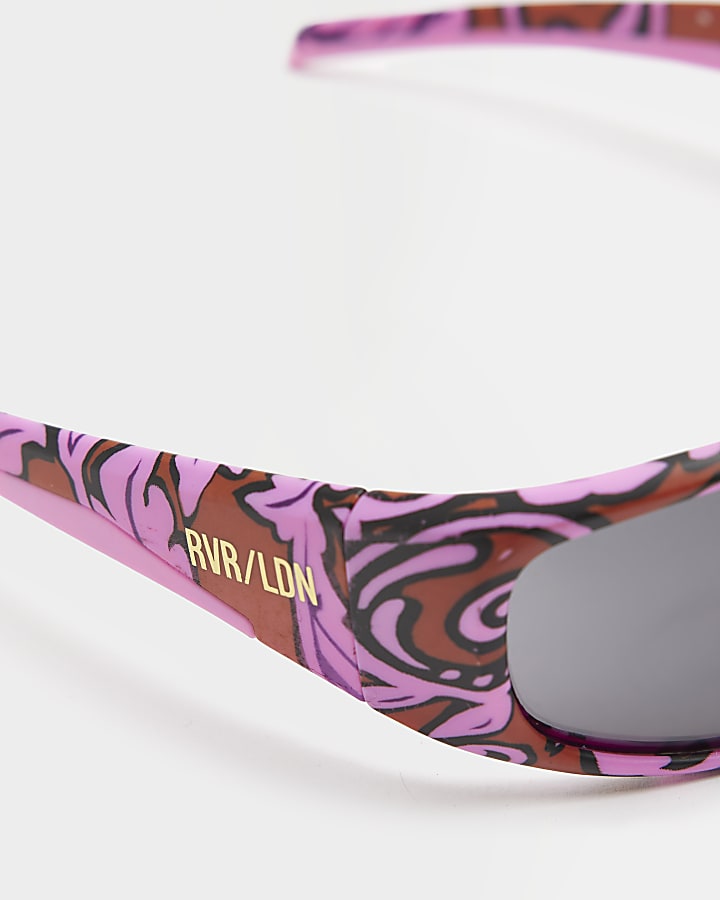 Pink floral visor sunglasses