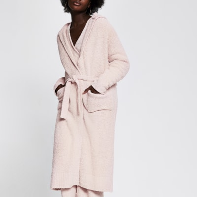fluffy hooded cardigan