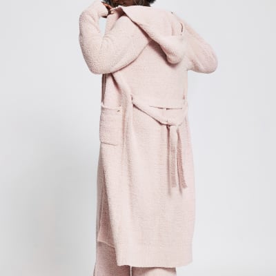 fluffy hooded cardigan